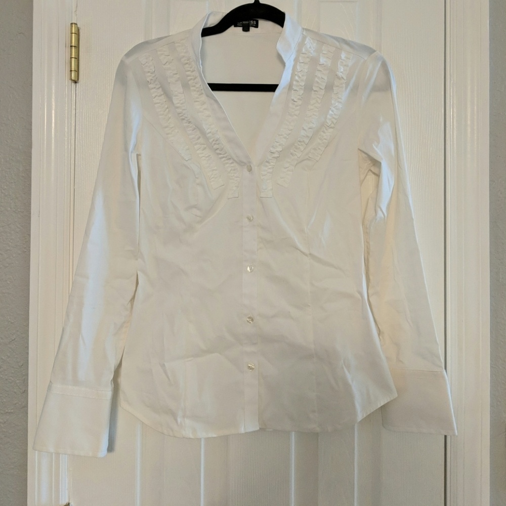 Beautiful white dress shirt XS Express brand